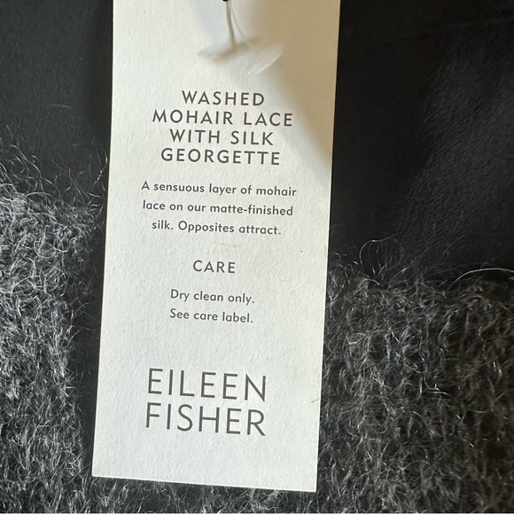 Eileen Fisher NWT Mohair Front Silk Blend  Top Black size M (a4 - Picture 10 of 10